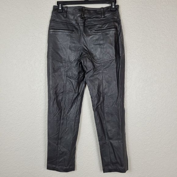 NEW $128 Free People We The Free Black Faux Leather Pants Size 0 - Picture 5 of 11